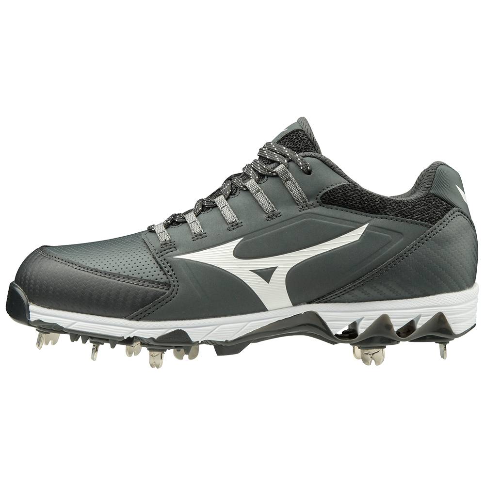 Mizuno Women's 9-Spike Swift 6 Low Metal Softball Cleats Grey/White (320588-AQV)